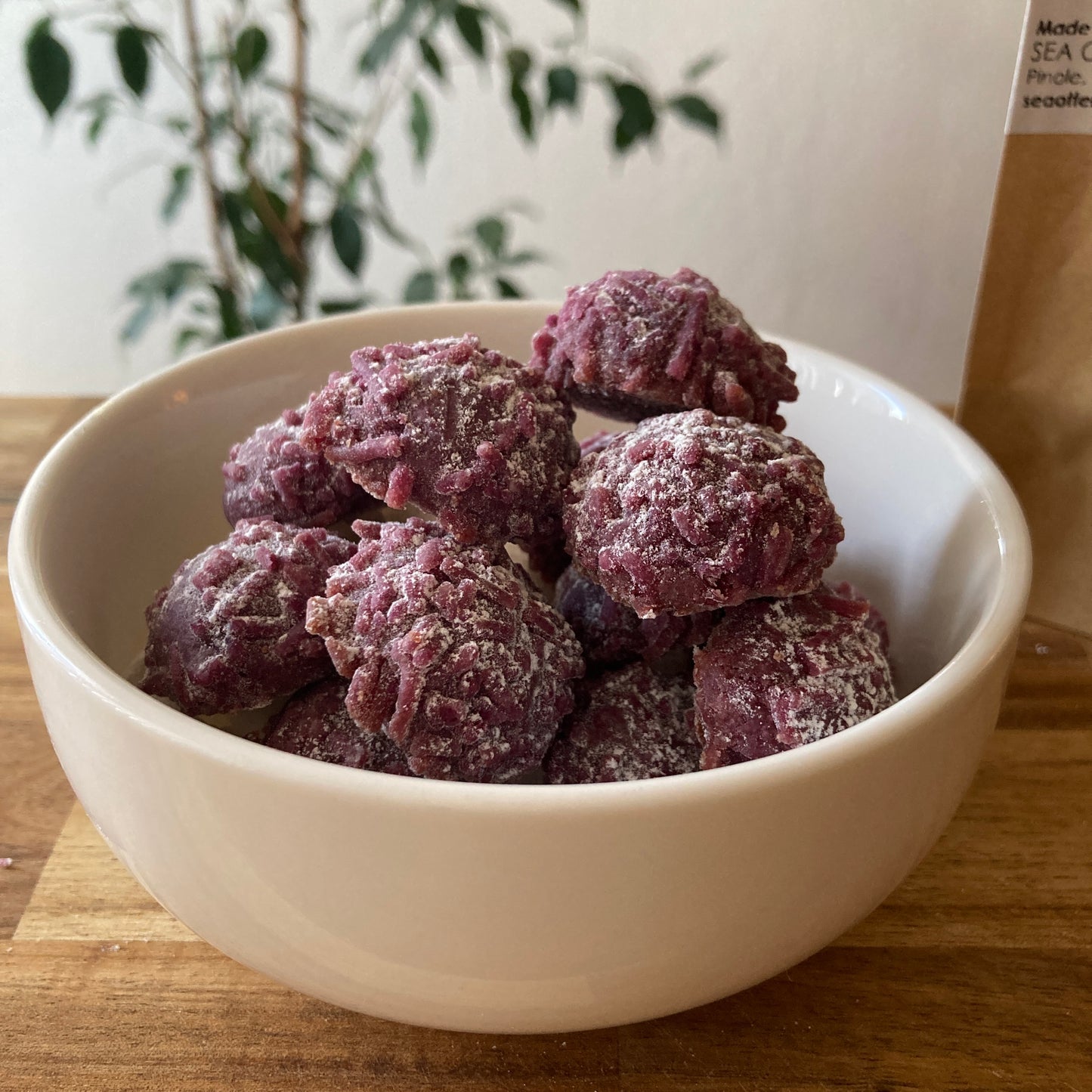 Ube “Sea Urchin” Tea Cookies