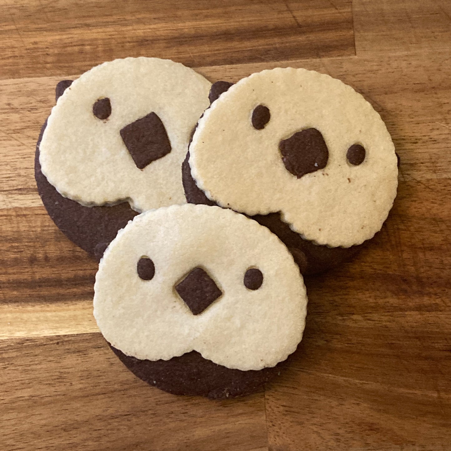 Closeup of sea otter face cookies