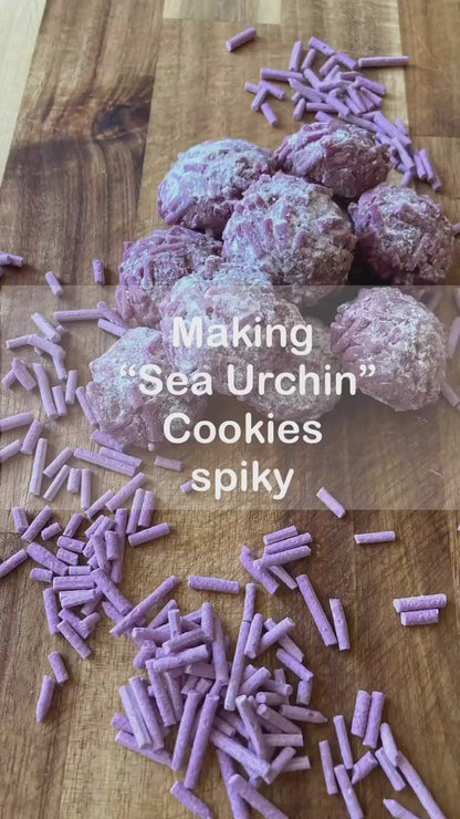 Ube “Sea Urchin” Tea Cookies